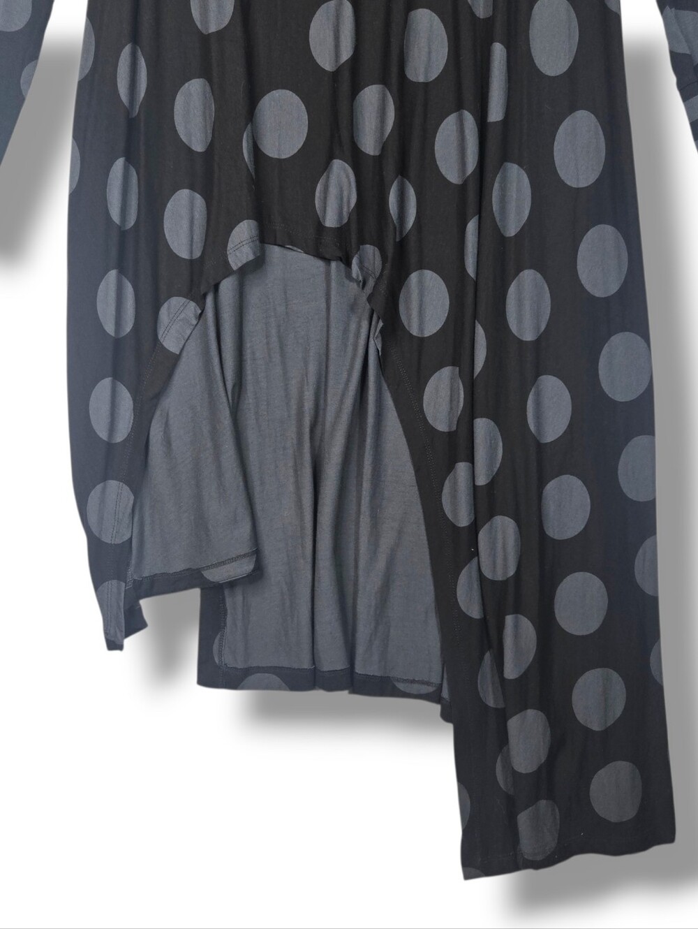 Alembika Dot Hi Lo Black Grey Tunic Top Size 3 10 / 12 - Picture 5 of 16